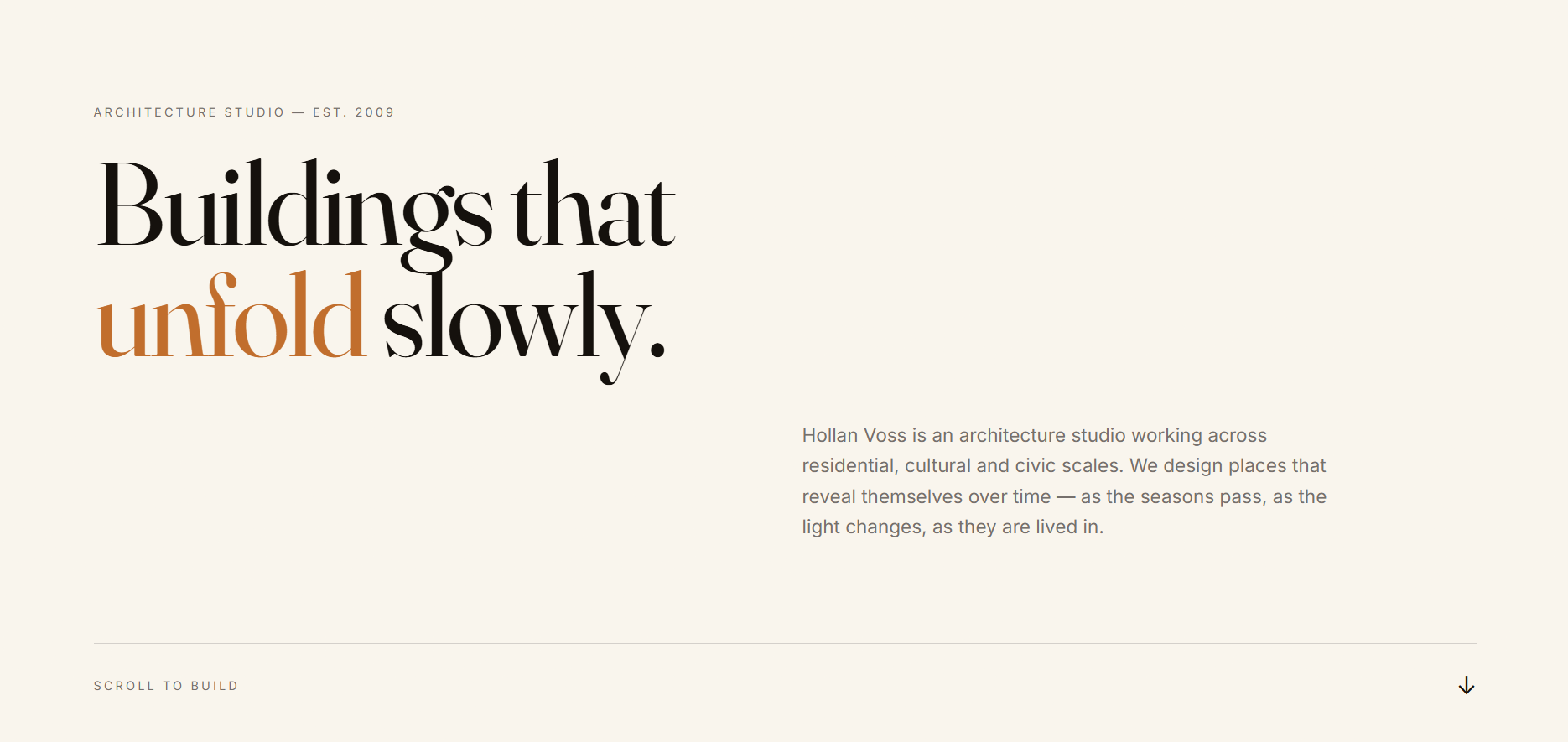 Architecture Studio website design by Sas Orgo